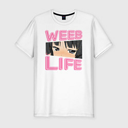 Футболка slim-fit Weeb life, цвет: белый