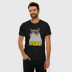 Футболка slim-fit Nope Cat, цвет: черный — фото 2