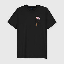 Футболка slim-fit BT21 В КАРМАНЕ, цвет: черный