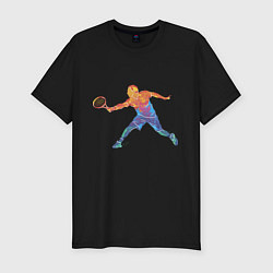 Футболка slim-fit Tennis player - man, цвет: черный