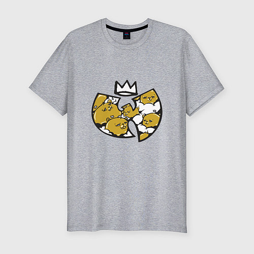 Мужская slim-футболка Wu-Tang King / Меланж – фото 1