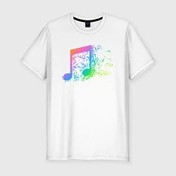 Футболка slim-fit I LOVE MUSIC DJ Z, цвет: белый