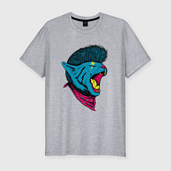 Футболка slim-fit PUNK NOT DEAD ПАНК НЕ УМЕР, цвет: меланж