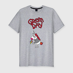 Футболка slim-fit Green Day Unicorn, цвет: меланж