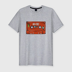 Футболка slim-fit Кассета AC DC, цвет: меланж