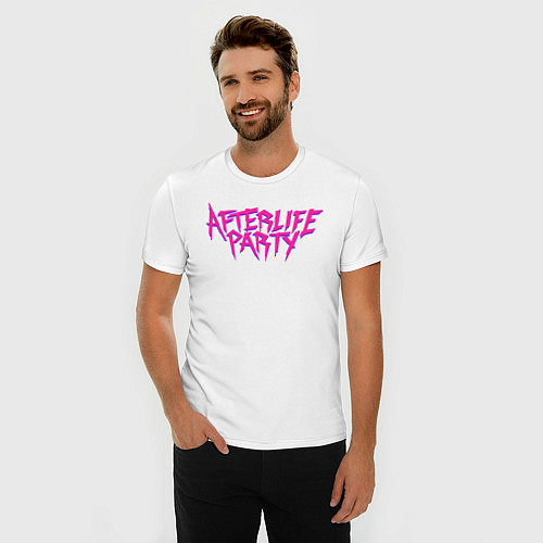 Мужская slim-футболка Afterlife Party / Белый – фото 3