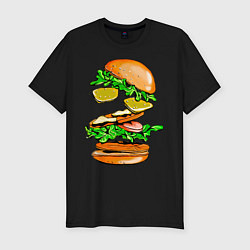 Футболка slim-fit King Burger, цвет: черный