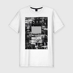 Футболка slim-fit Agust D, цвет: белый