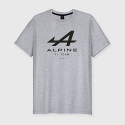 Футболка slim-fit Alpine F1 team, цвет: меланж
