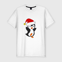 Футболка slim-fit Happy Pinguin, цвет: белый