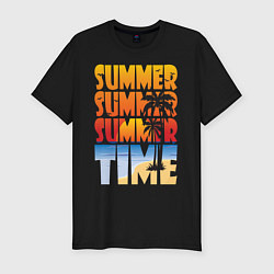 Футболка slim-fit SUMMER TIME, цвет: черный