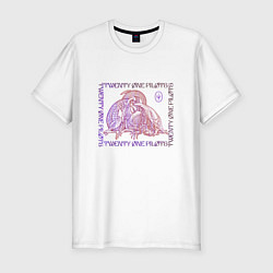 Футболка slim-fit Twenty one pilots sai saturday, цвет: белый