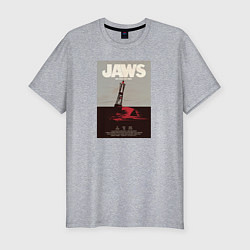 Футболка slim-fit Челюсти Jaws, цвет: меланж