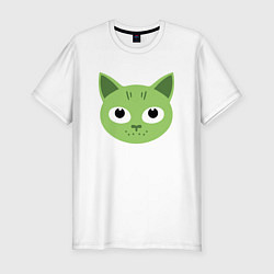 Футболка slim-fit Green Cat, цвет: белый
