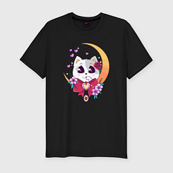 Футболка slim-fit Love Cat, цвет: черный