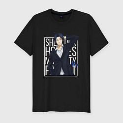 Футболка slim-fit Anime Sherlock, цвет: черный