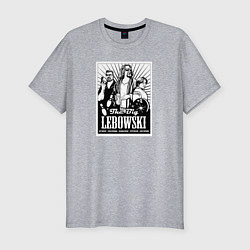 Футболка slim-fit The Big Lebowski poster, цвет: меланж