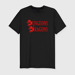 Футболка slim-fit Dungeons and Dragons Драконы, цвет: черный