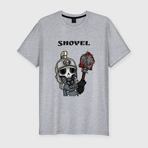 Мужская slim-футболка Shovel / Меланж – фото 1