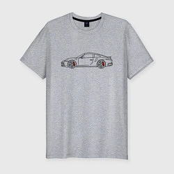 Футболка slim-fit Porsche 911 Tubro S, цвет: меланж