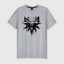 Футболка slim-fit The Witcher подтеки лого, цвет: меланж