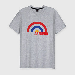 Футболка slim-fit Армения Armenia, цвет: меланж