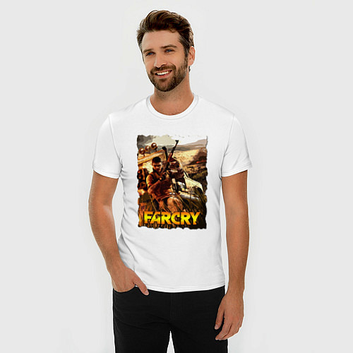 Мужская slim-футболка FARCRY Fortune’s / Белый – фото 3