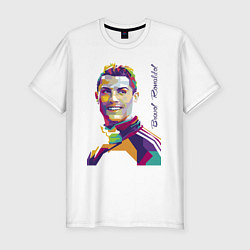 Футболка slim-fit Bravo! Ronaldo!, цвет: белый