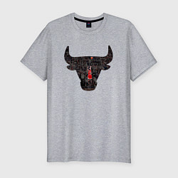 Футболка slim-fit Bulls - Jordan, цвет: меланж