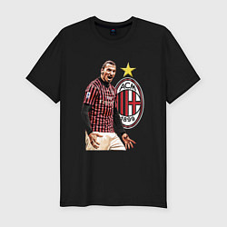 Футболка slim-fit Zlatan Ibrahimovic Milan Italy, цвет: черный