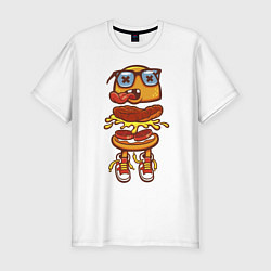 Футболка slim-fit Kid Burger, цвет: белый