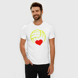 Футболка slim-fit Volleyball Heart, цвет: белый — фото 2