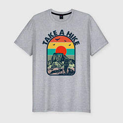 Футболка slim-fit Take A Hike, цвет: меланж