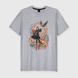 Футболка slim-fit Дилюк в деле, цвет: меланж