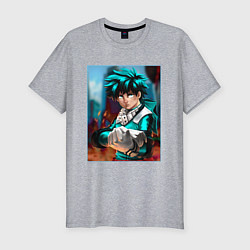 Футболка slim-fit Идзуку Мидория Midoriya Izuku Z, цвет: меланж