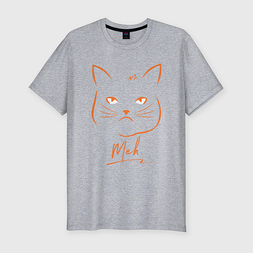 Мужская slim-футболка Meh / Меланж – фото 1