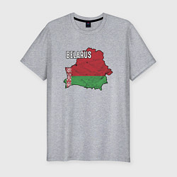 Футболка slim-fit Belarus Map, цвет: меланж