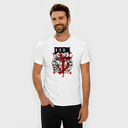 Футболка slim-fit DOOM МОНСТР, цвет: белый — фото 2