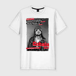 Футболка slim-fit In Memory Of Kurt Cobain, цвет: белый