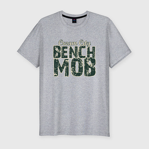 Мужская slim-футболка Milwaukee Bench Mob / Меланж – фото 1