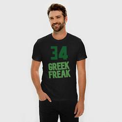 Футболка slim-fit Greek Freak 34, цвет: черный — фото 2