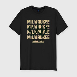 Футболка slim-fit Milwaukee Basketball, цвет: черный