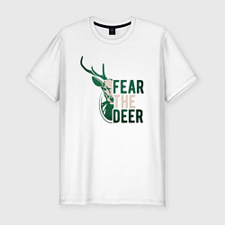 Футболка slim-fit Fear The Deer, цвет: белый