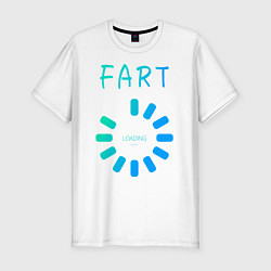 Футболка slim-fit FART Loading Пердеж, загрузка, цвет: белый