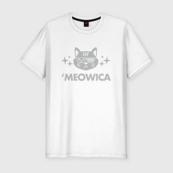 Футболка slim-fit Meowica, цвет: белый