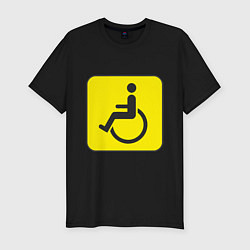 Футболка slim-fit Знак Инвалид, цвет: черный