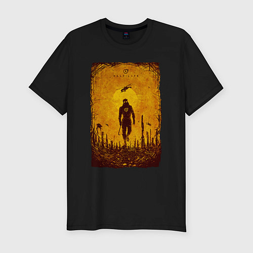 Мужская slim-футболка FREEMAN HALF-LIFE 2 Z / Черный – фото 1