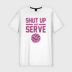 Футболка slim-fit Shut Up And Serve, цвет: белый