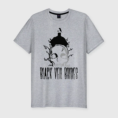 Мужская slim-футболка Black Veil Brides / Меланж – фото 1