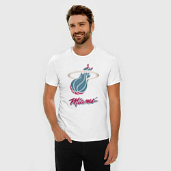 Футболка slim-fit Miami Heat, цвет: белый — фото 2